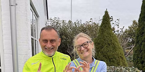 Heidi Hjortsh\u00f8j- Mark Baumgarten halvmarathon nummer 100