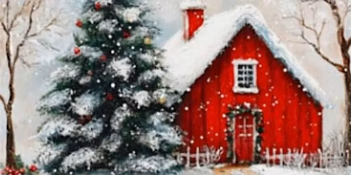 COZY COTTAGE CHRISTMAS PAINTING