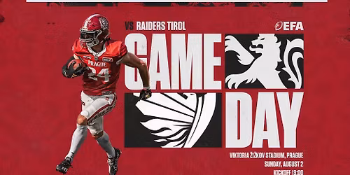 Prague Lions vs Tirol Raiders \u2013 American Football & Fan Zone Game Day