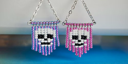 Fringe & Bone: Make a Pair of Beaded Skull Earrings