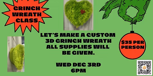 Grinch 3D Wreath Class