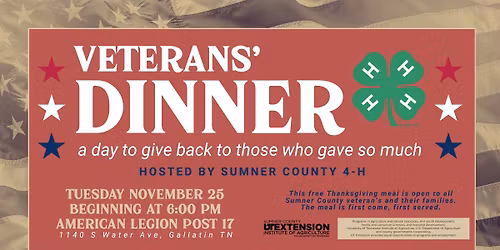 Sumner County 4-H Veteran's Dinner