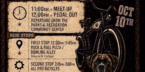PedalVibe Foundation "2 Wheels 4 Paws" Benefit Ride.