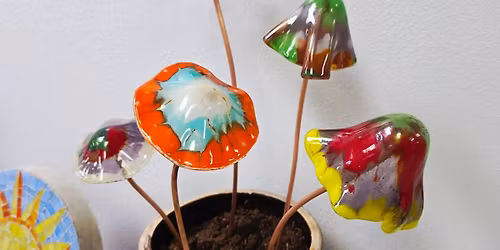 Fused Glass Mushroom Garden Stake Class