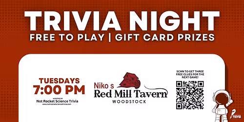 Woodstock Trivia Night | Niko's Red Mill Tavern