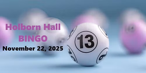 Holborn Hall November BINGO