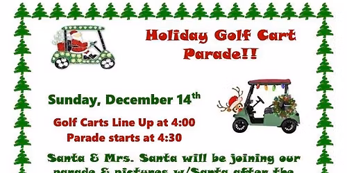 Holiday Golf Cart Parade