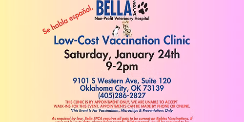 Bella SPCA Low-Cost Vaccination Clinic
