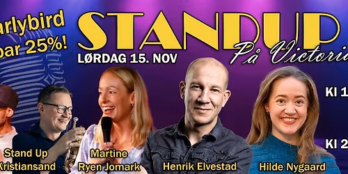 Standup p\u00e5 Victoria Pub | L\u00f8rdag 15. nov kl 21:00