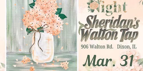 \u201cPeach Petal Elegance\u201d Paint Night at Sheridans Walton Tap, Dixon