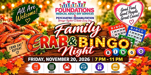 Foundations Family Crab & Bingo Night