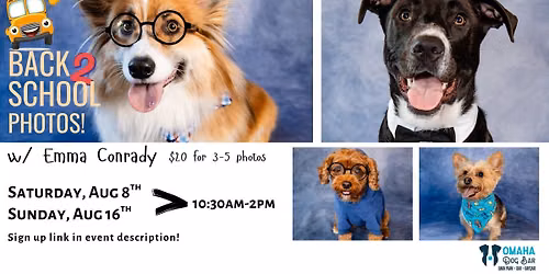 Back-to-School Photos w\/ Emma Conrady @ Omaha Dog Bar