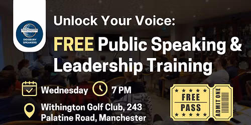 Manchester Public Speaking Club - Improve Communication & Leadership
