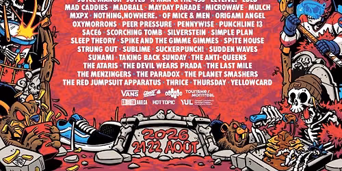 2026 Vans Warped Tour Montreal - 2 Day Pass at Parc Jean Drapeau