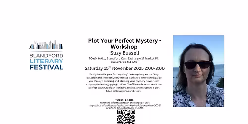 Plot Your Perfect Mystery - Workshop with Suzy Bussell