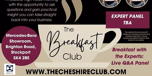 Breakfast with the Experts: Live Q&A - STOCKPORT: THE BREAKFAST CLUB