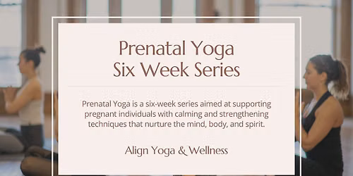 Prenatal Yoga Six Week Series
