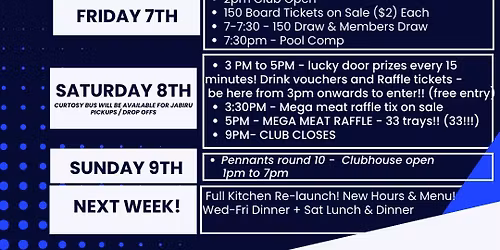 Saturday Mega Meat Raffle