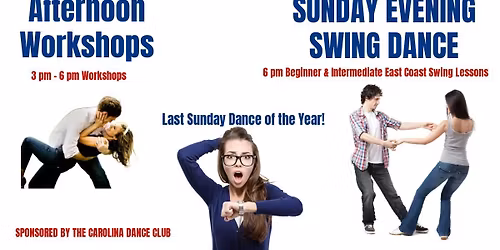 Sunday Evening Swing Dance and Afternoon Workshops