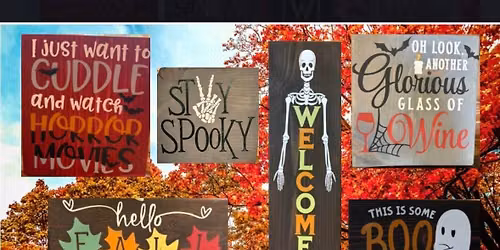 Fall \/ Halloween Board Painting Event at Neighbors Bar & Grill in Loves Park! A Walk-in Event!