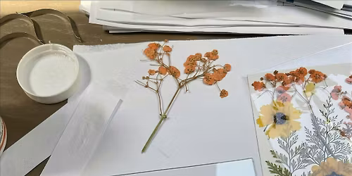 Pressed Flower Frame Art at King Canary Brewing