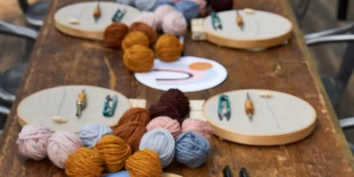 Stitch + Sip Punch Needle Workshop at Lucky Goat