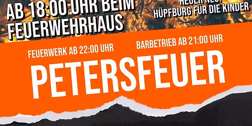 Petersfeuer der FF Hinzenbach