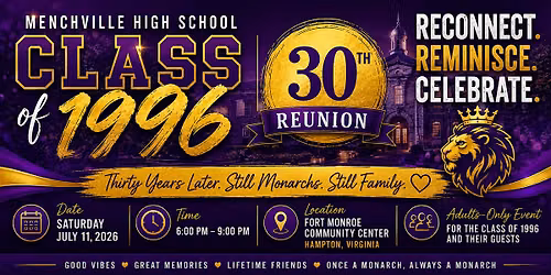 Menchville High School Class of 1996 | 30th Reunion Celebration