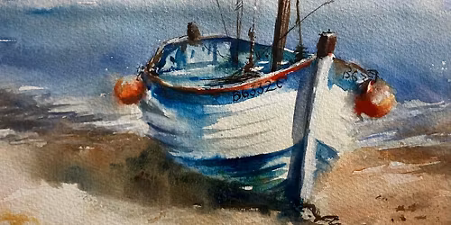 Watercolour workshop- Boat on a Beach 