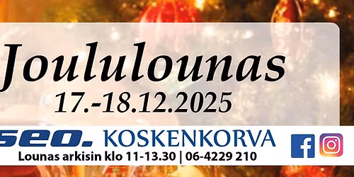 SEO Koskenkorvan perinteinen Joululounas 17.-18.12.2025