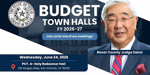 Bexar County Budget Town Halls Precinct 4