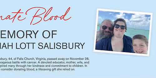 Blood Drive in Memory of Hannah Lott Salisbury