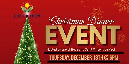 Annual Christmas Dinner Event for Low Income Families\/Individuals