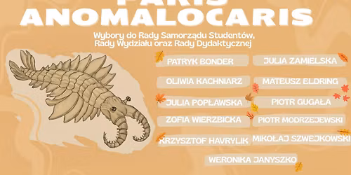 Paris Anomalocaris - Wybory Samorz\u0105du Wydzia\u0142u Geologii 2025