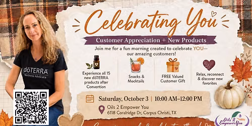 10\/3 Celebrating You: Customer Appreciation Party + New Products 
