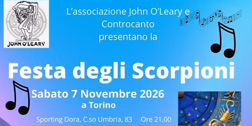 Festa degli SCORPIONI  con i Controcanto e Bargainatt