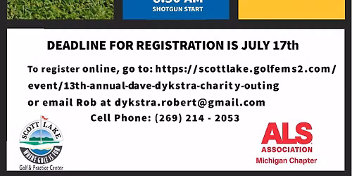 13th Annual Dave Dykstra Charity Outing