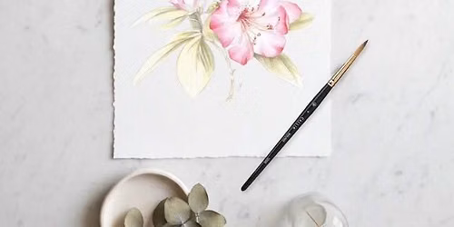 Watercolour Rhododendron Class with Willow Wolfe
