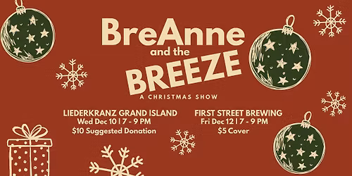 A Cozy Christmas Night at Liederkranz with BreAnne & The Breeze
