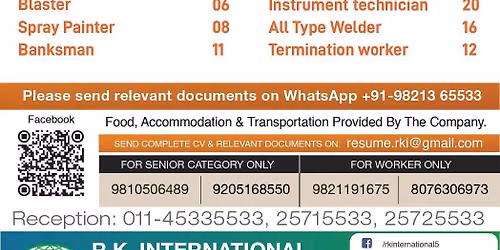Client Interview on 22nd and 23rd June, 2026 at Delhi office 
