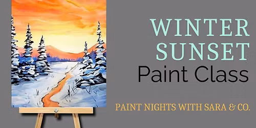 Winter Sunset Paint Night