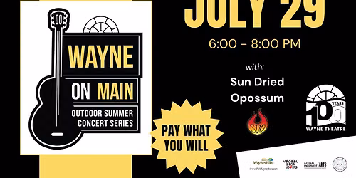  2026 Wayne on Main Concert Series: Sun-Dried Opossum
