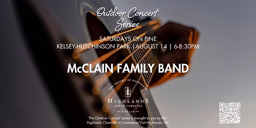 Outdoor Concert Series: Saturdays on Pine with McClain Family Band