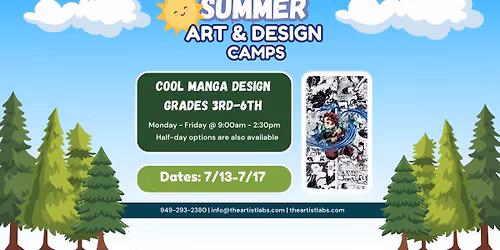 Summer Camp Cool Manga Design (3rd-6th)