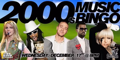 2000's Music Bingo @ Joe's Place (Iowa City, IA) \/ Wednesday, December 17th @ 8pm