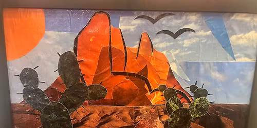 Desert Cactus Collage with Artist Paula Sharp