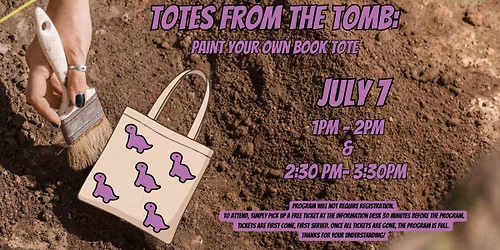Totes from the Tomb: Paint Your Own Book Tote