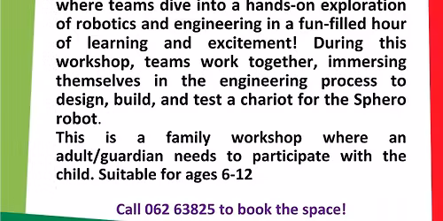 Designer Minds Sphero Chariots Workshop in Cashel Library