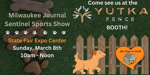 JR's Pups-N-Stuff at Milwaukee Sports Show - Yutka Puppy Pit