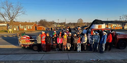 Booming in the Christmas parade